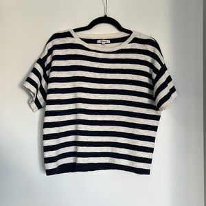 Madewell Stripped Short sleeve Sweater in M